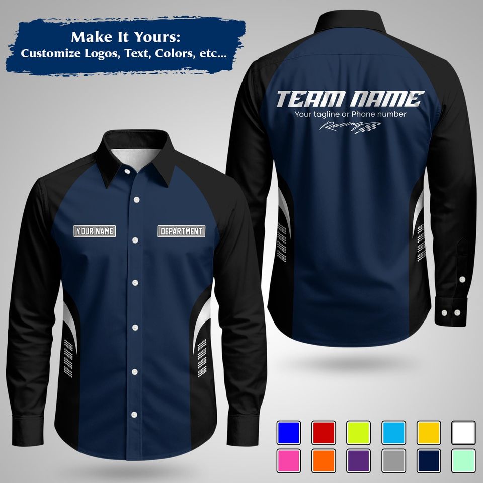 Custom Racing Uniform | Personalized Name, Logo & Company Text Workwear