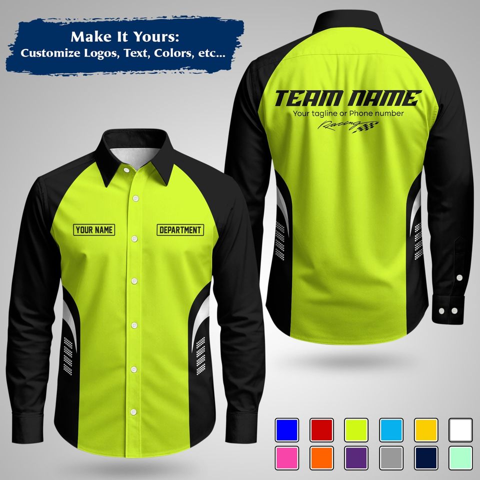 Custom Racing Uniform | Personalized Name, Logo & Company Text Workwear