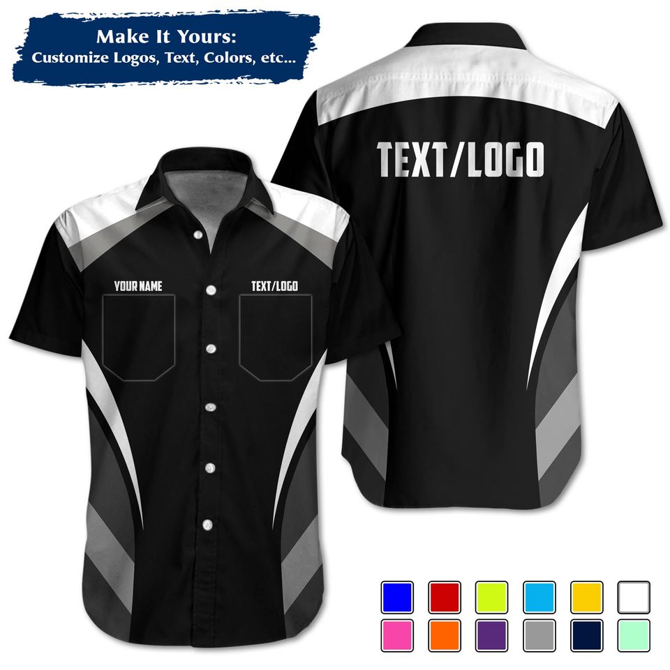 Custom Mechanic Work Shirt | Personalized Logo, Name & Color Options