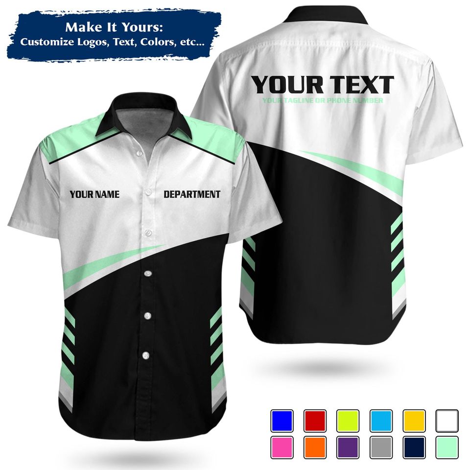 Custom Basic Work Shirt  Personalized 3D all Over Printed Uniform