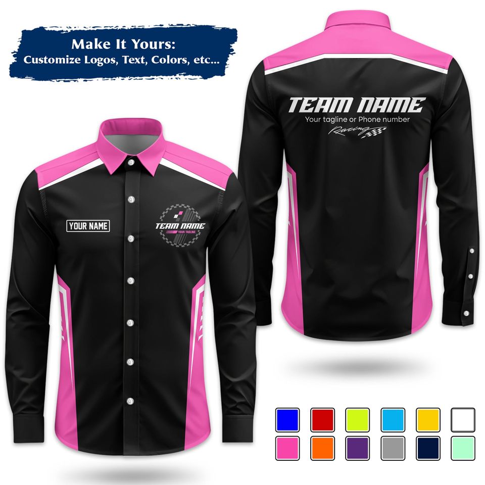 Custom Team Name Work Shirt | Personalized Name, Logo & Company Text | Crew Uniform