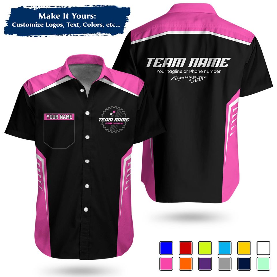 Custom Team Name Work Shirt | Personalized Name, Logo & Company Text | Crew Uniform