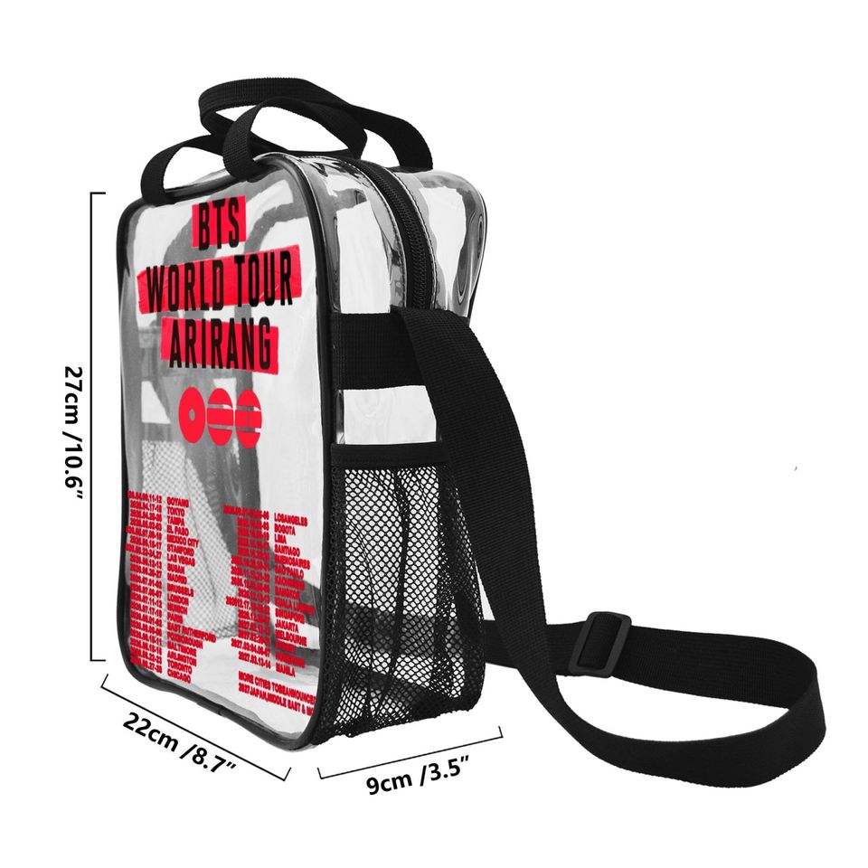 Clear Bag K-Pop Transparent Crossbody Tote Stadium Approved Clear Purse for Concerts & Sports Fans Gift