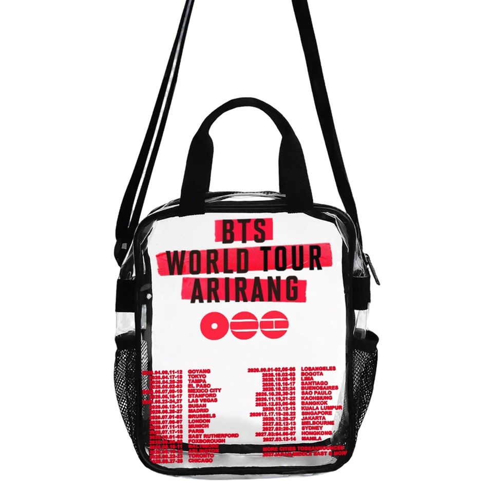 Clear Bag K-Pop Transparent Crossbody Tote Stadium Approved Clear Purse for Concerts & Sports Fans Gift