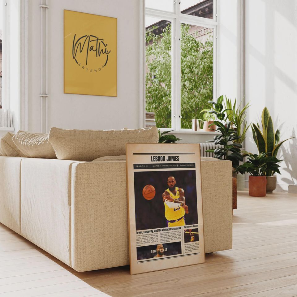 LeBron James Newspaper Poster: Sports Special Edition Basketball Wall Art