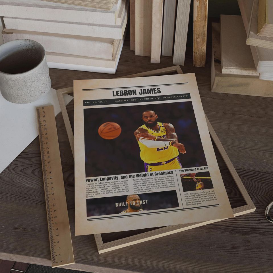 LeBron James Newspaper Poster: Sports Special Edition Basketball Wall Art