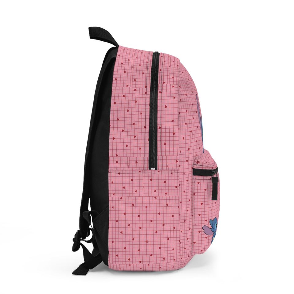 Pink Stitch Character Backpack  Kids School Bag, Everyday Tote