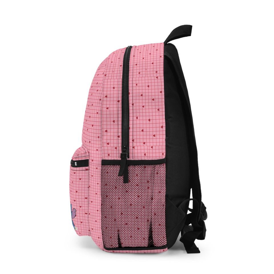 Pink Stitch Character Backpack  Kids School Bag, Everyday Tote