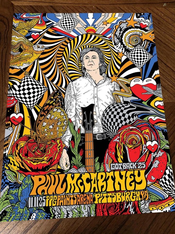 P mccartney Got Back 2025 Pittsburgh Poster