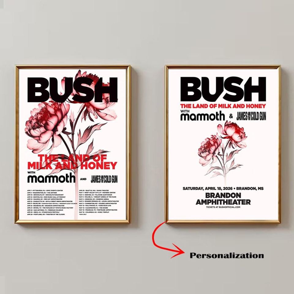 Bush Band Tour 2026 Poster, Custom Poster
