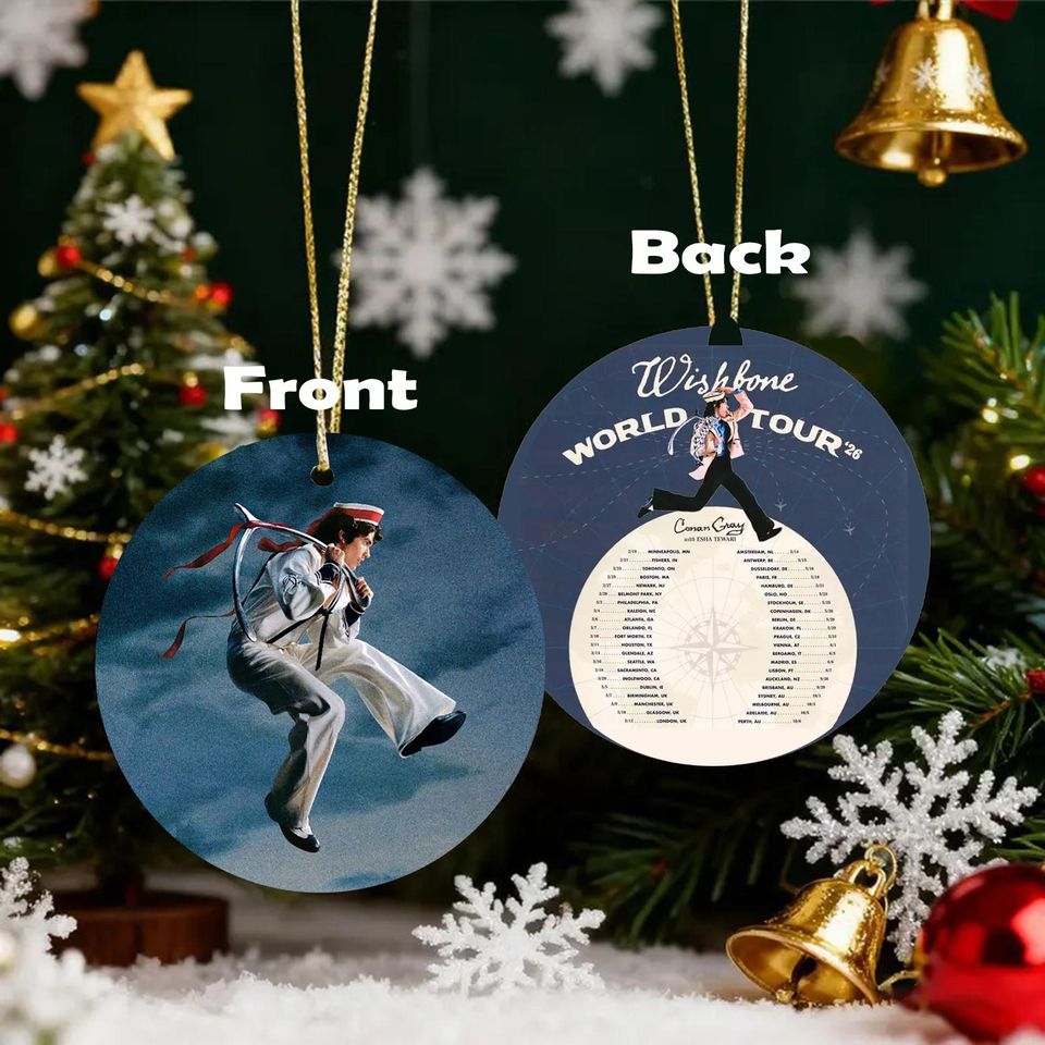 Conan Gray 2026 Wishbone World Tour Ceramic Ornament Two-Sided Print