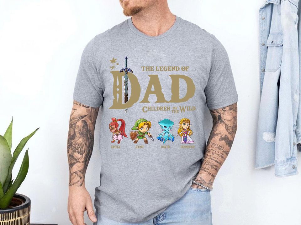Personalized The Legend Of Dad T-Shirt, Zelda Dad Shirt, Zelda Link Shirt