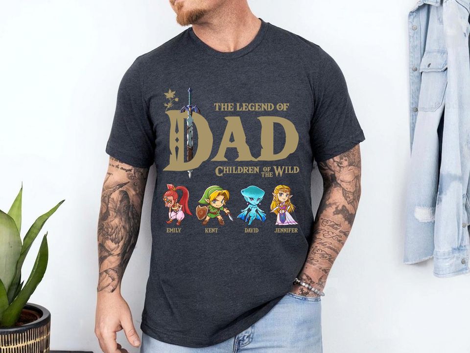 Personalized The Legend Of Dad T-Shirt, Zelda Dad Shirt, Zelda Link Shirt
