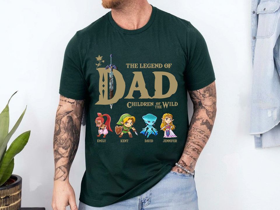 Personalized The Legend Of Dad T-Shirt, Zelda Dad Shirt, Zelda Link Shirt