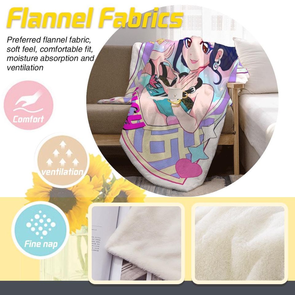 Zoey Huntrix Fleece Blanket, Kpop demon hunter Gift