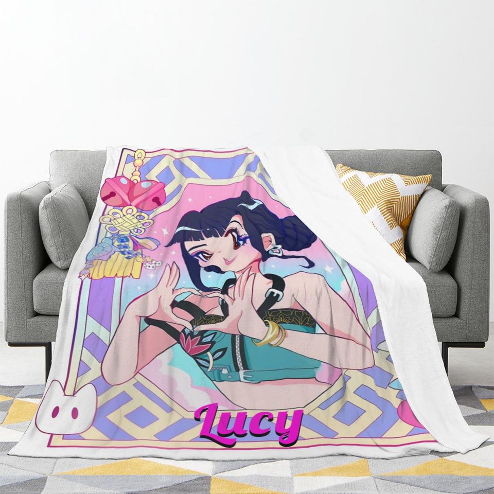 Zoey Huntrix Fleece Blanket, Kpop demon hunter Gift