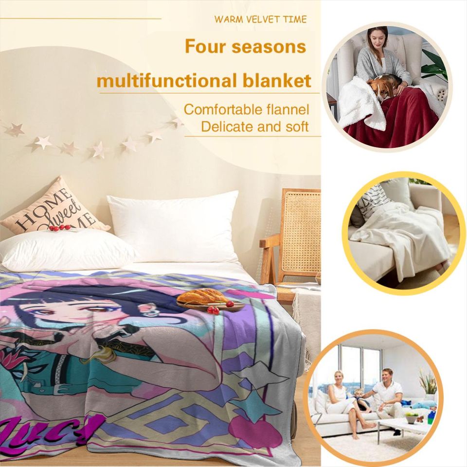 Zoey Huntrix Fleece Blanket, Kpop demon hunter Gift