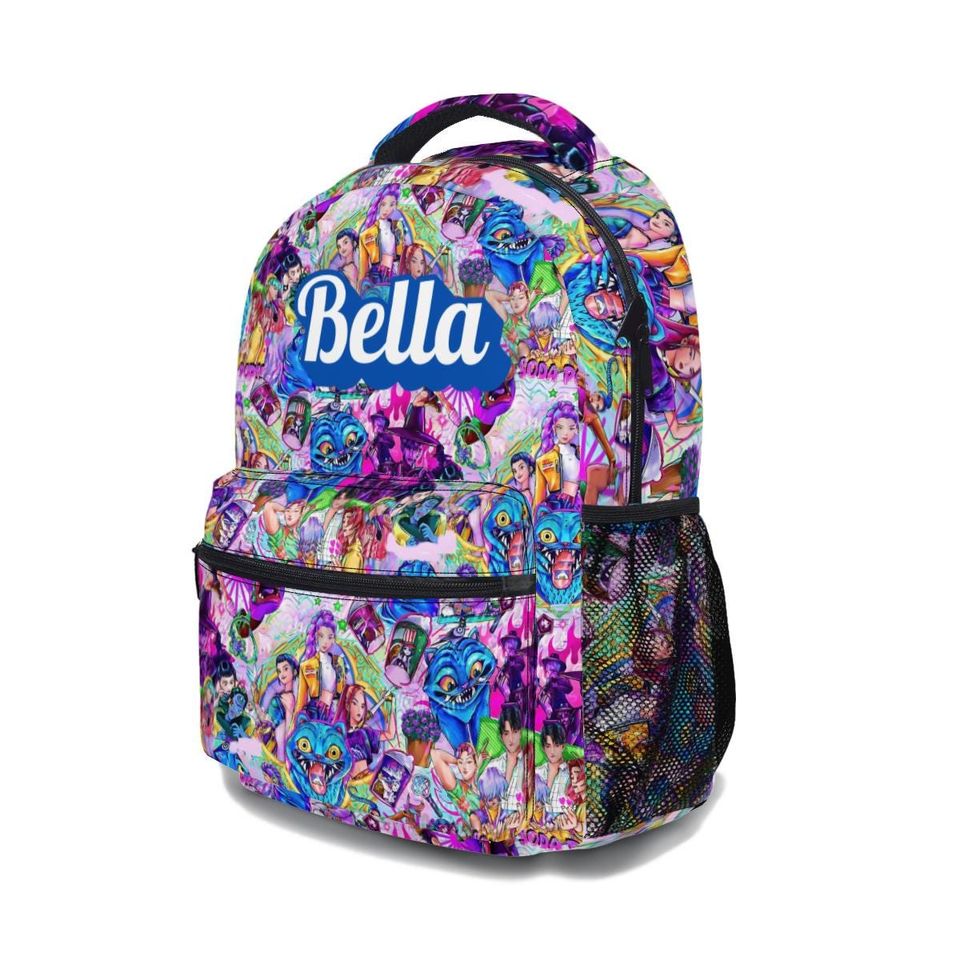 Kpop Demon Hunter Backpack Bundle, Huntrix Backpack 17in Set with Matching Lunch Bag,