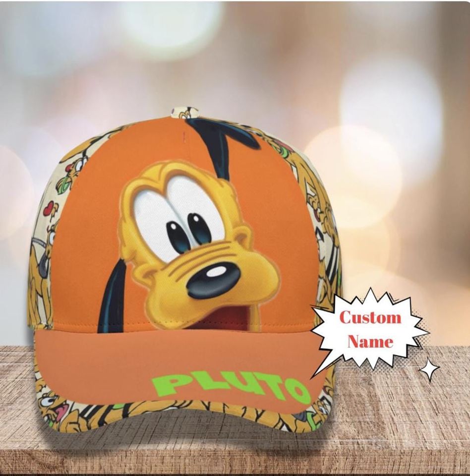 Personalized Pluto Mickey Dog Disney Baseball Cap