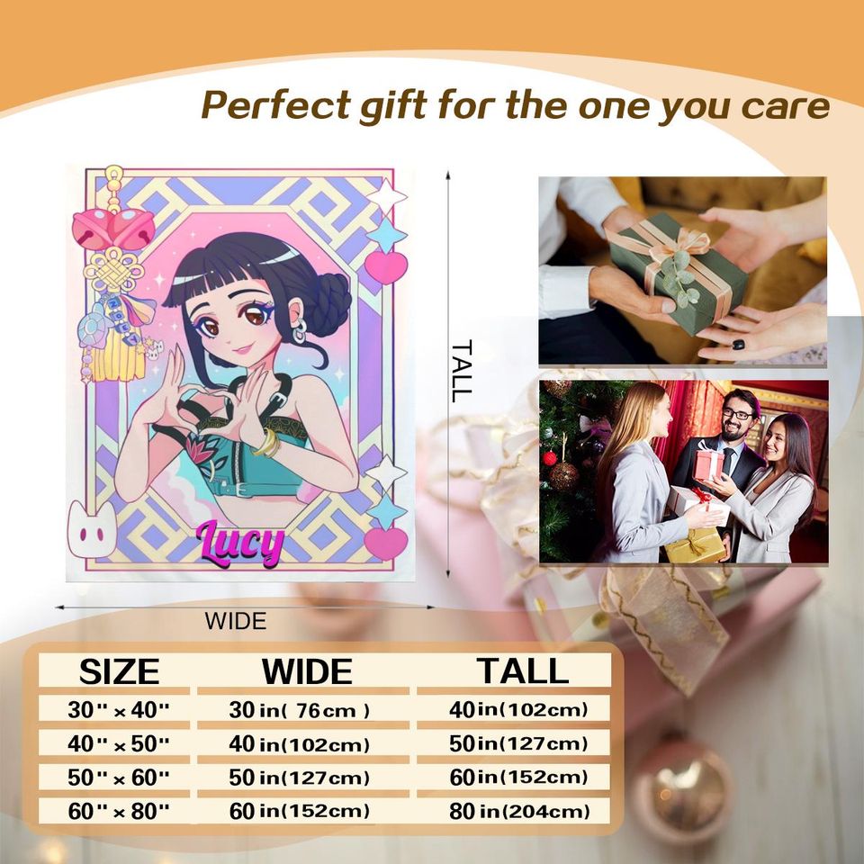 Zoey Huntrix Fleece Blanket, Kpop demon hunter Gift