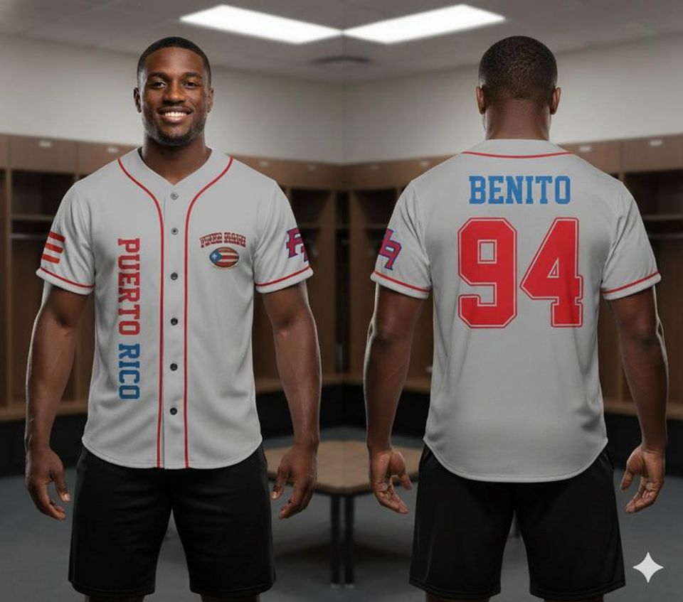 Benito 94 Baseball Jersey: Puerto Rico Halftime Show Inspired