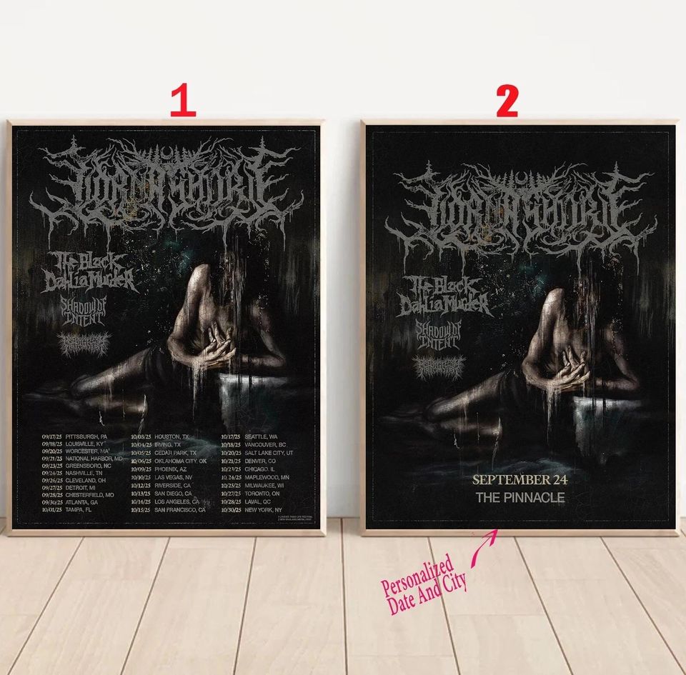 Custom Lorna Shore 2025 North American Headlining Tour Poster