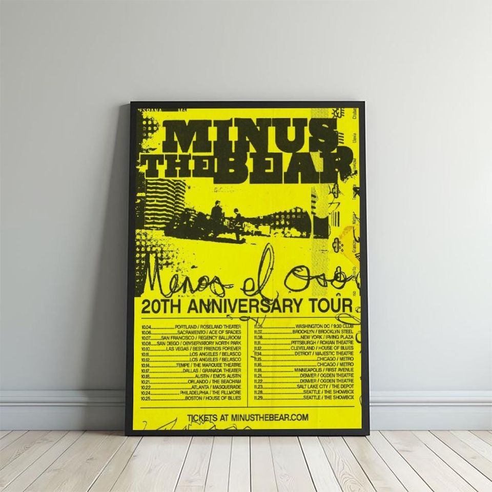 Custom Poster - Minus the Bear's 20th Anniversary Tour Poster