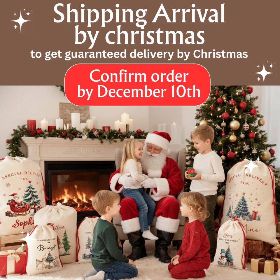2025 Custom Christmas Gift Bag Personalized Name Santa Sack Xmas Decor