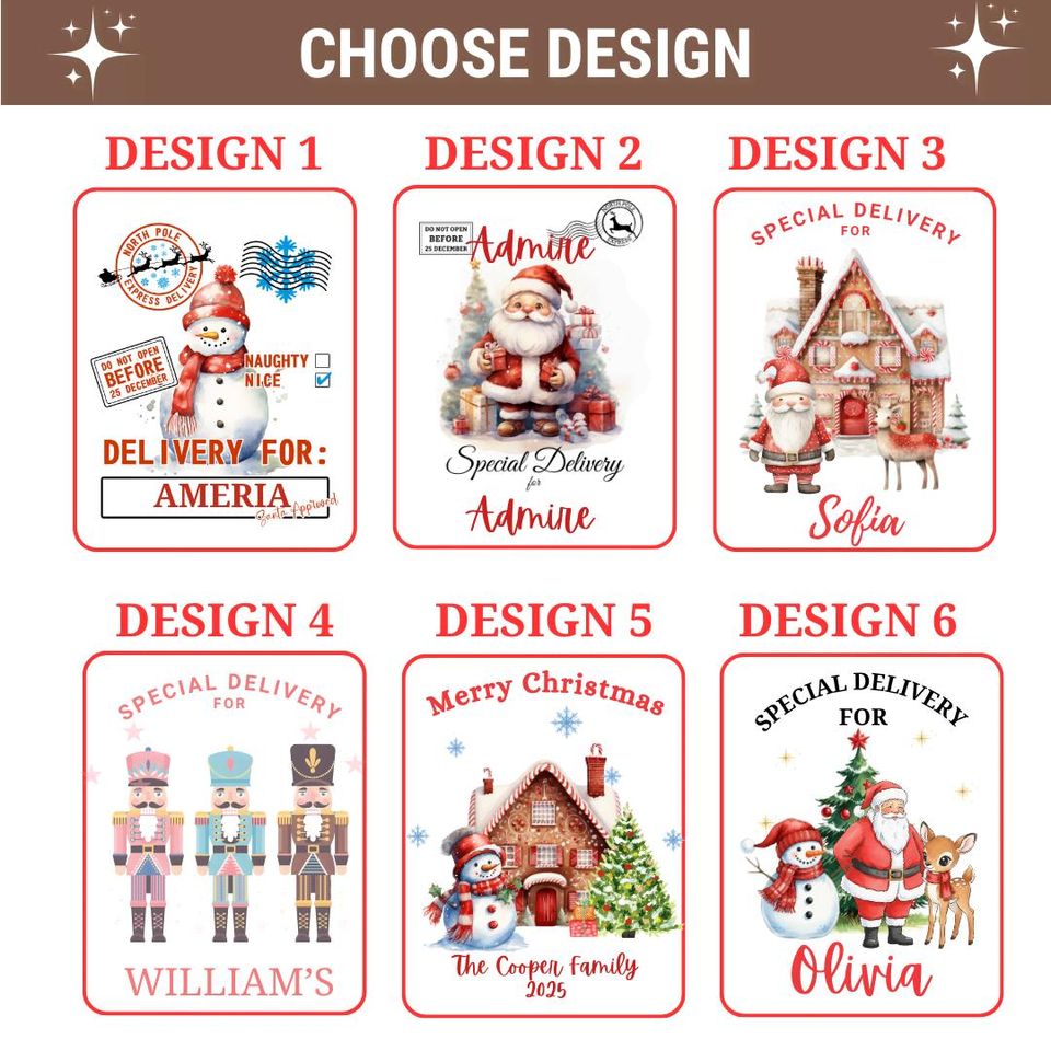 2025 Custom Christmas Gift Bag Personalized Name Santa Sack Xmas Decor