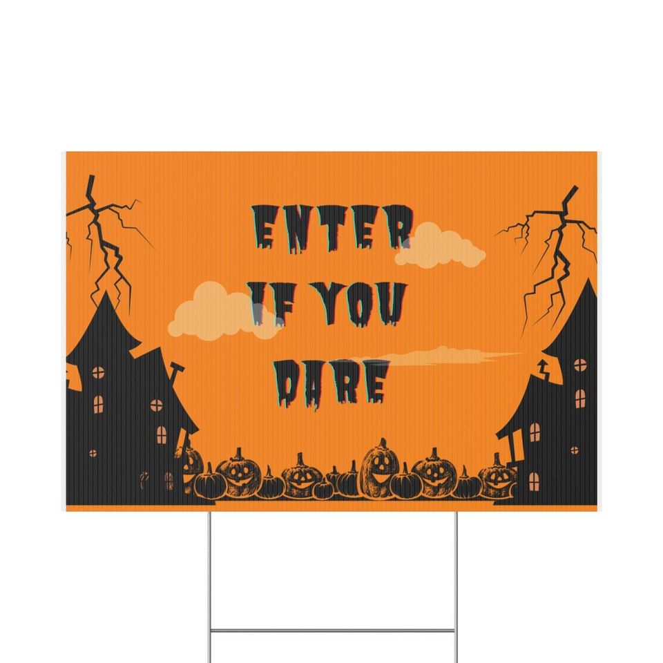 Spooky Halloween Yard Sign