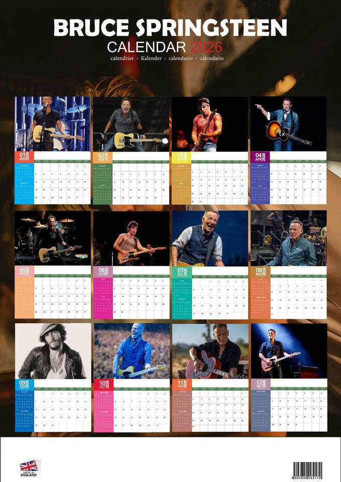 Bruce Springsteen Calendar