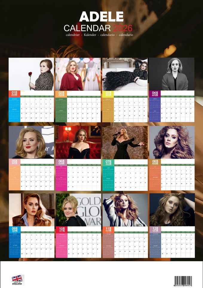 Adele 2026 Calendar, New Year Gift, Home Decor