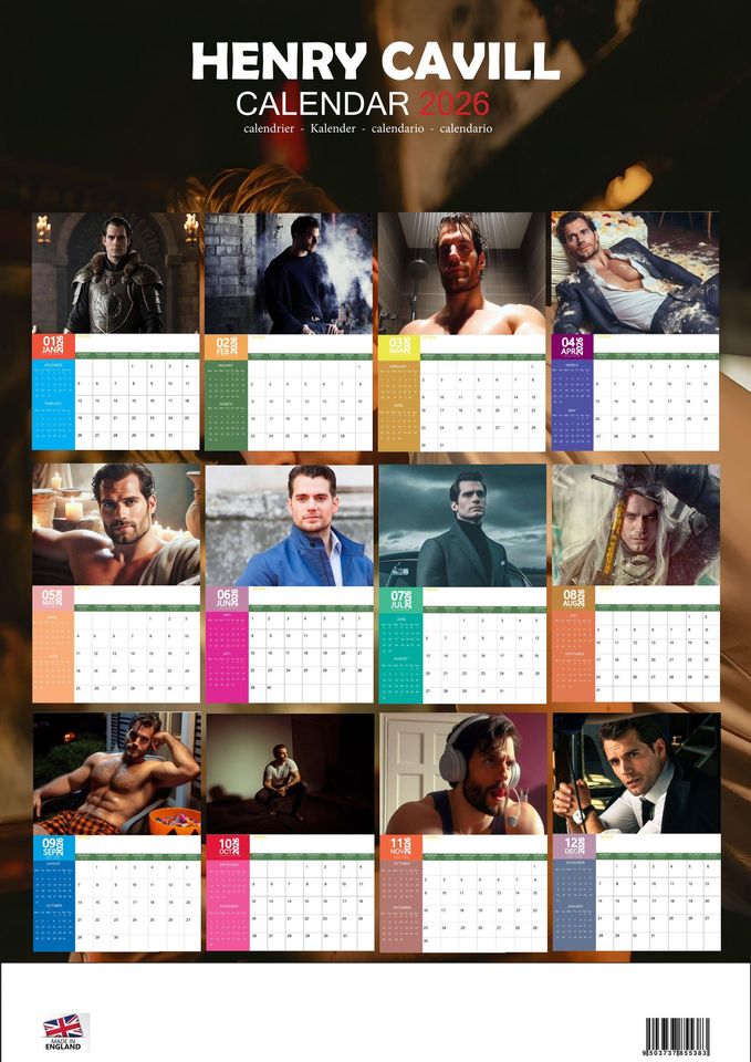 Henry Cavill  2026 Calendar, New Year Gift, Home Decor