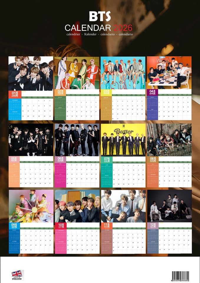 BTS 2026 Calendar, New Year Gift, Home Decor
