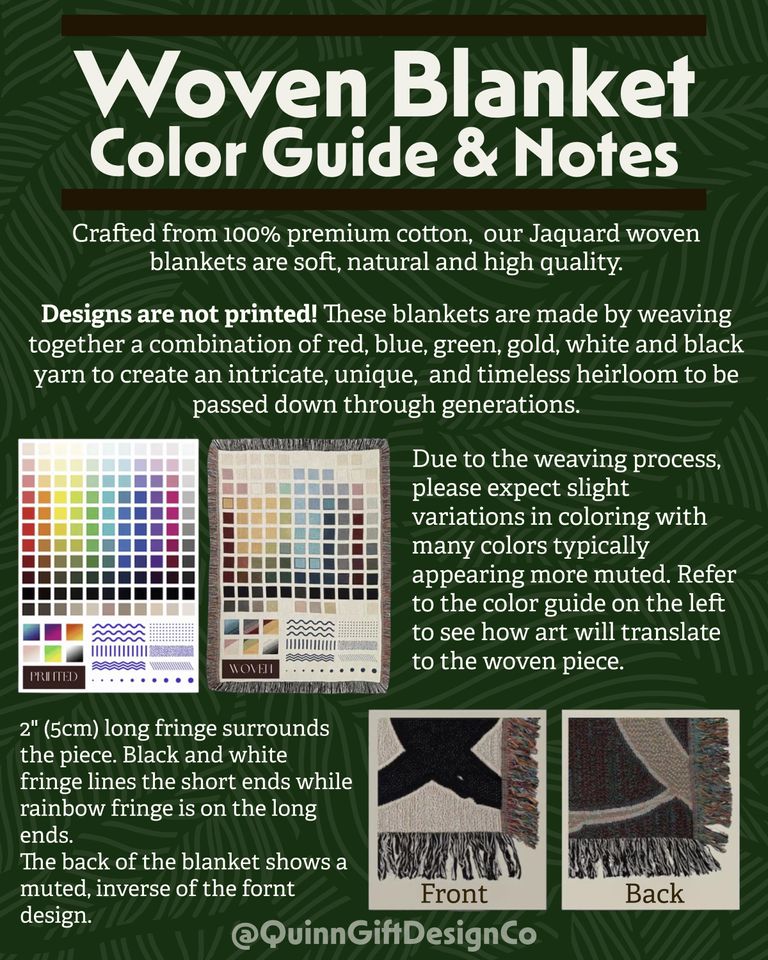 Fantasy Woven Blanket: A Golden Haired Queen & White Stag, Enchanted Forest and Castle