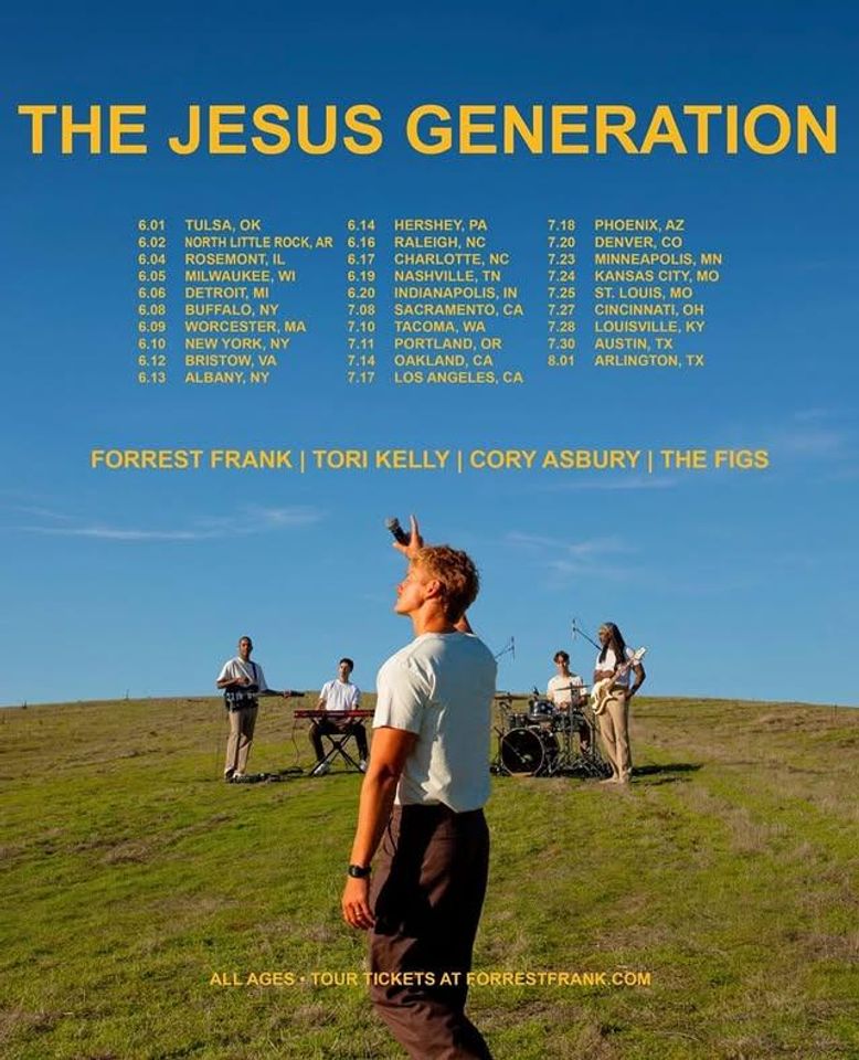 Forrest Frank The Jesus Generation Tour 2026 Poster