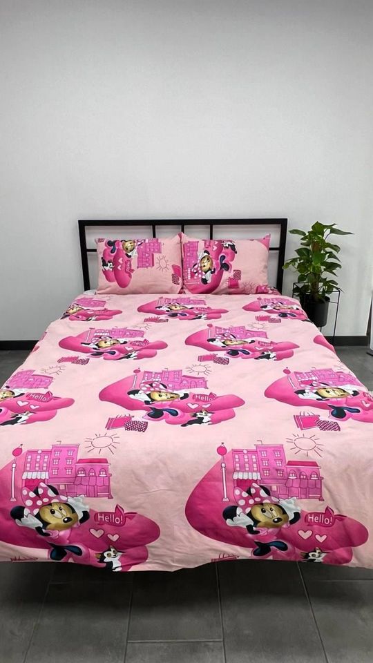 Pink Minnie Mouse Cotton Percale Bedding Set