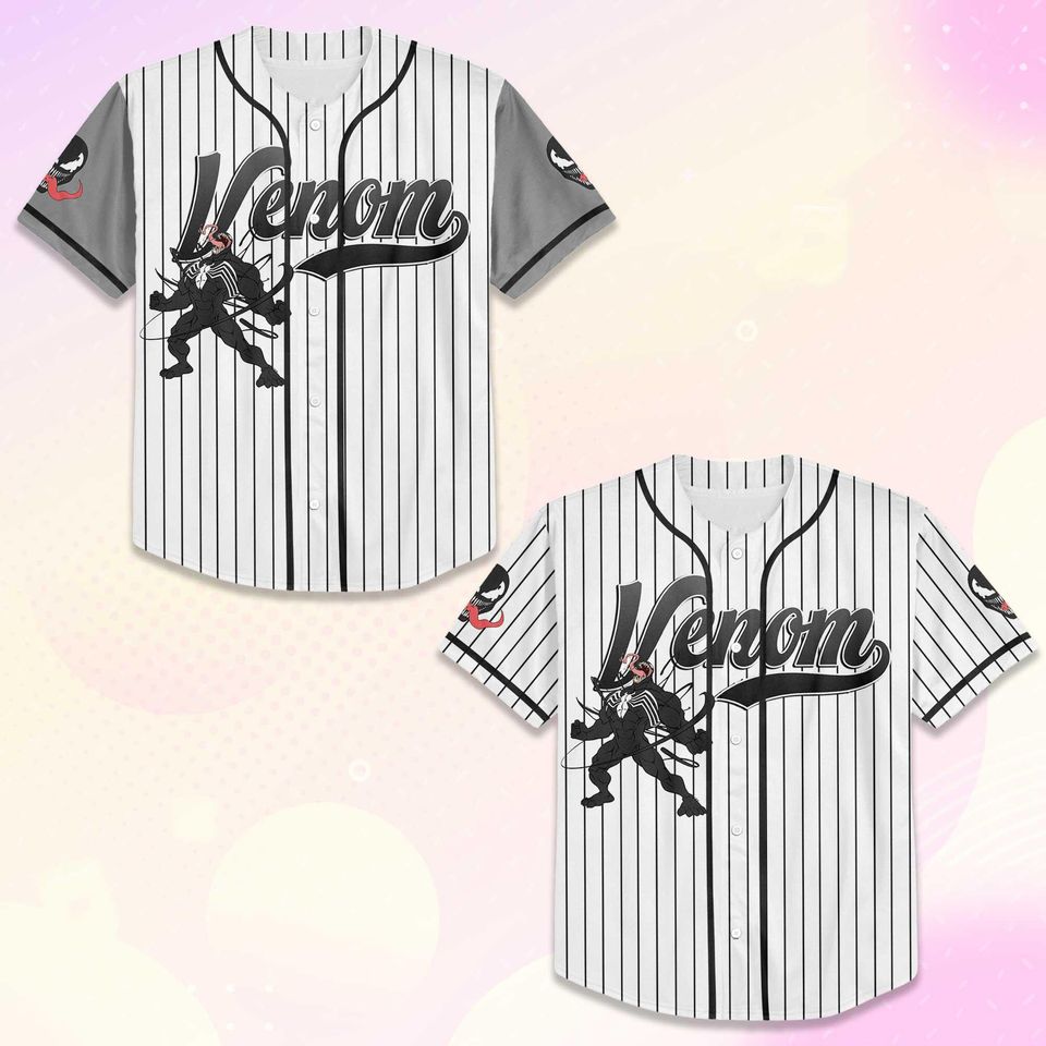 Personalized Venom Baseball Jersey, Custom Avengers Fan Gift