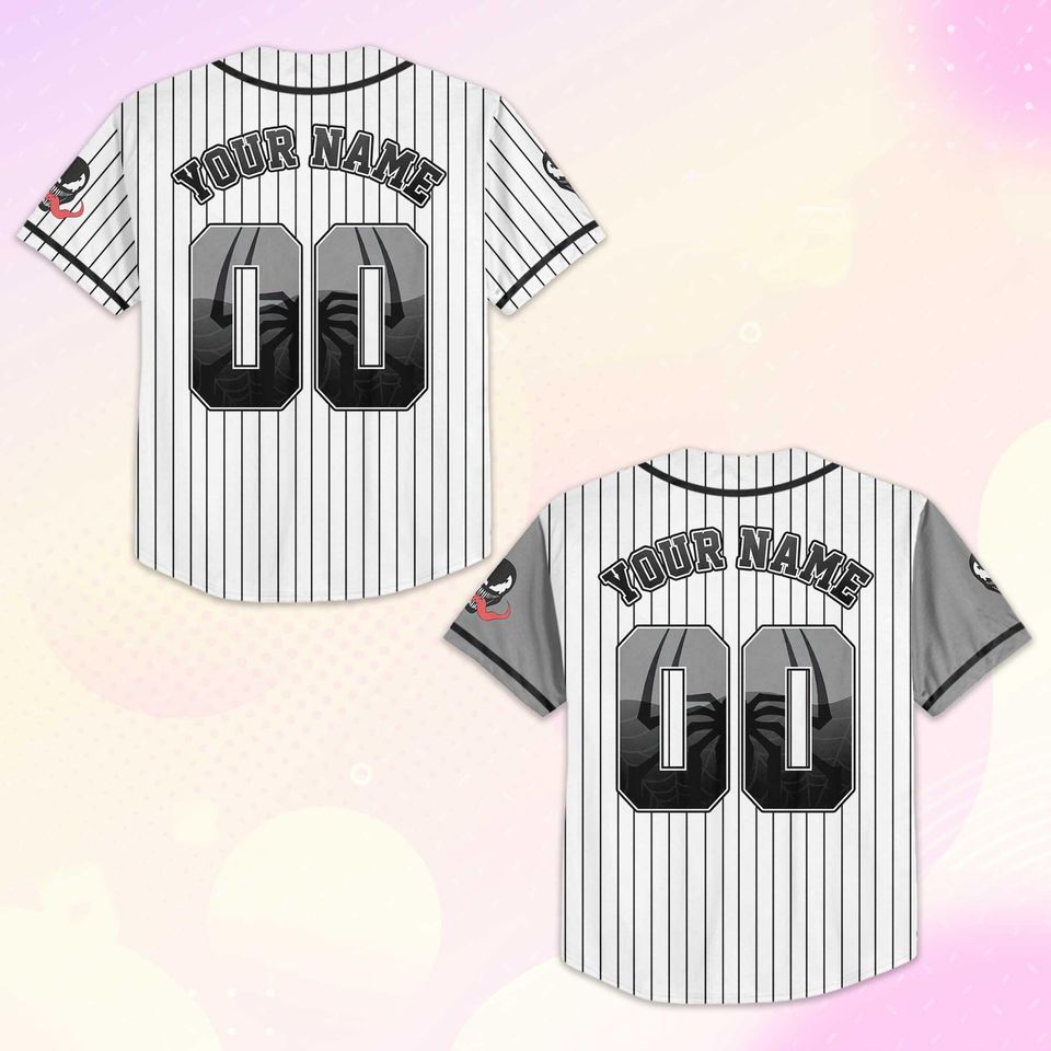 Personalized Venom Baseball Jersey, Custom Avengers Fan Gift