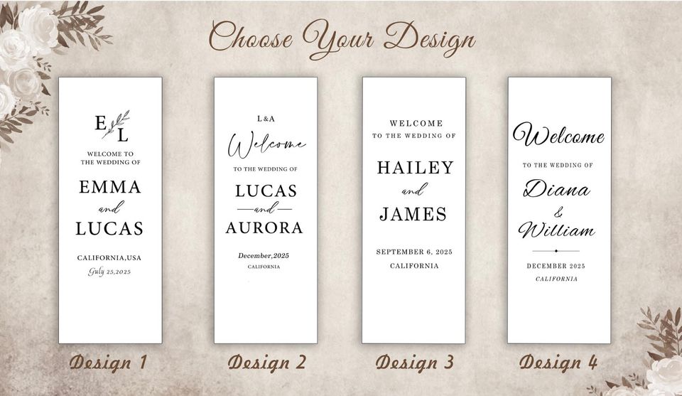Personalized Wedding Welcome Sign | Custom Linen Fabric Banner for Ceremony or Reception | Rustic Boho Wedding Decoration