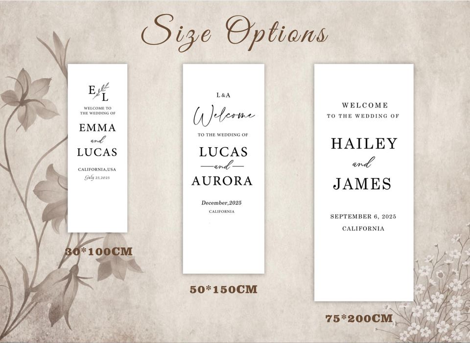 Personalized Wedding Welcome Sign | Custom Linen Fabric Banner for Ceremony or Reception | Rustic Boho Wedding Decoration