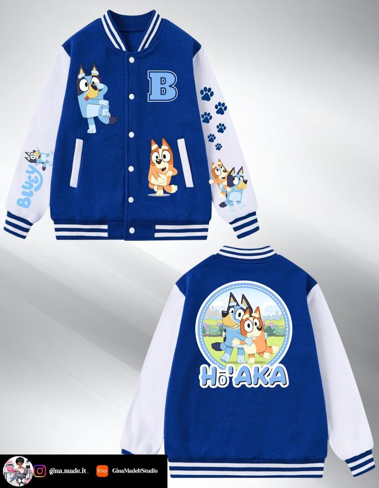 BlueyDad Varsity Jacket for Kids