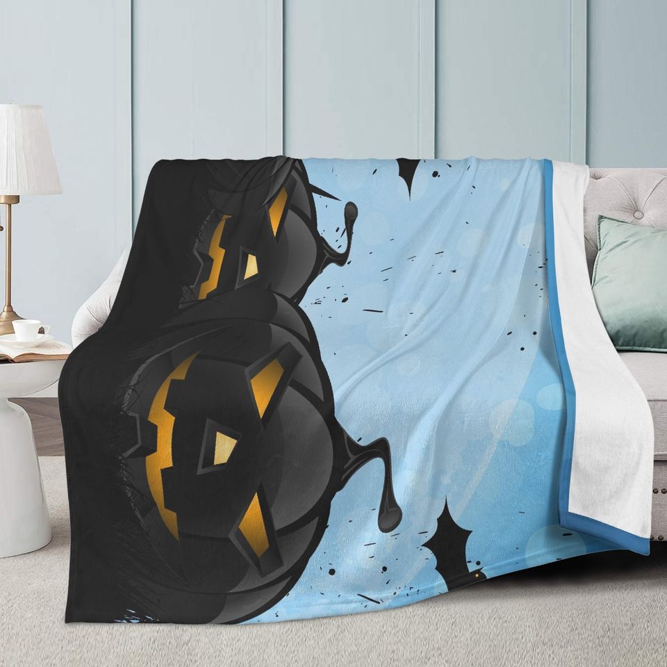 Halloween pumpkins fleece blanket