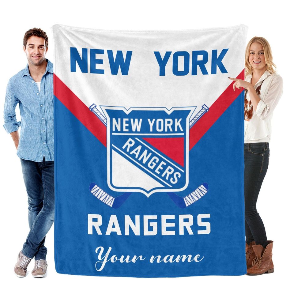 New York Personalized Flannel Blankets,Hockey Fan Gift