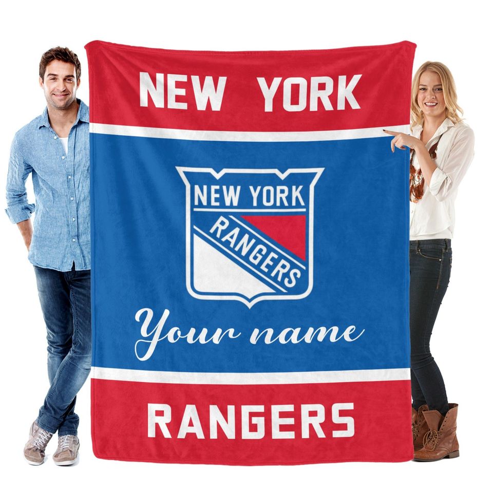 New York Personalized Flannel Blankets,Hockey Fan Gift