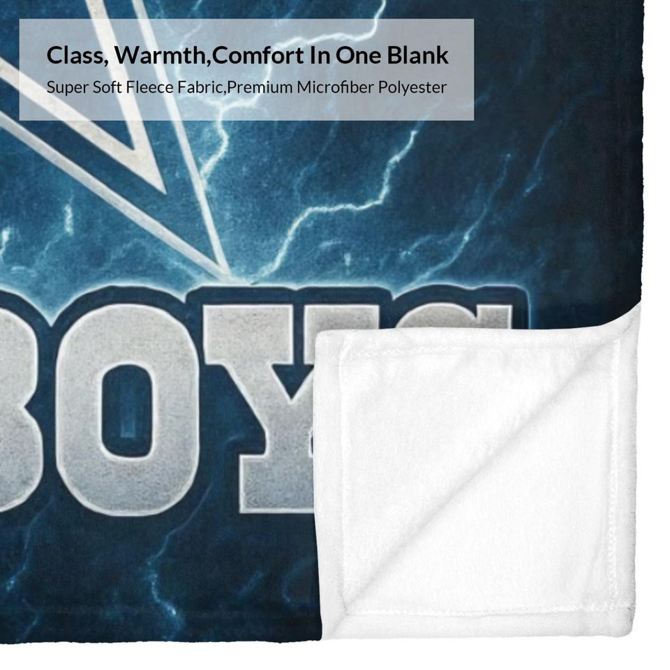 Personalized Dallas Cowboys Flannel Blanket, Football Gift