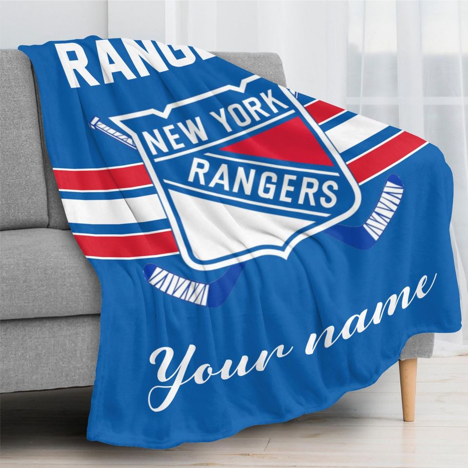 New York Personalized Flannel Blankets,Hockey Fan Gift