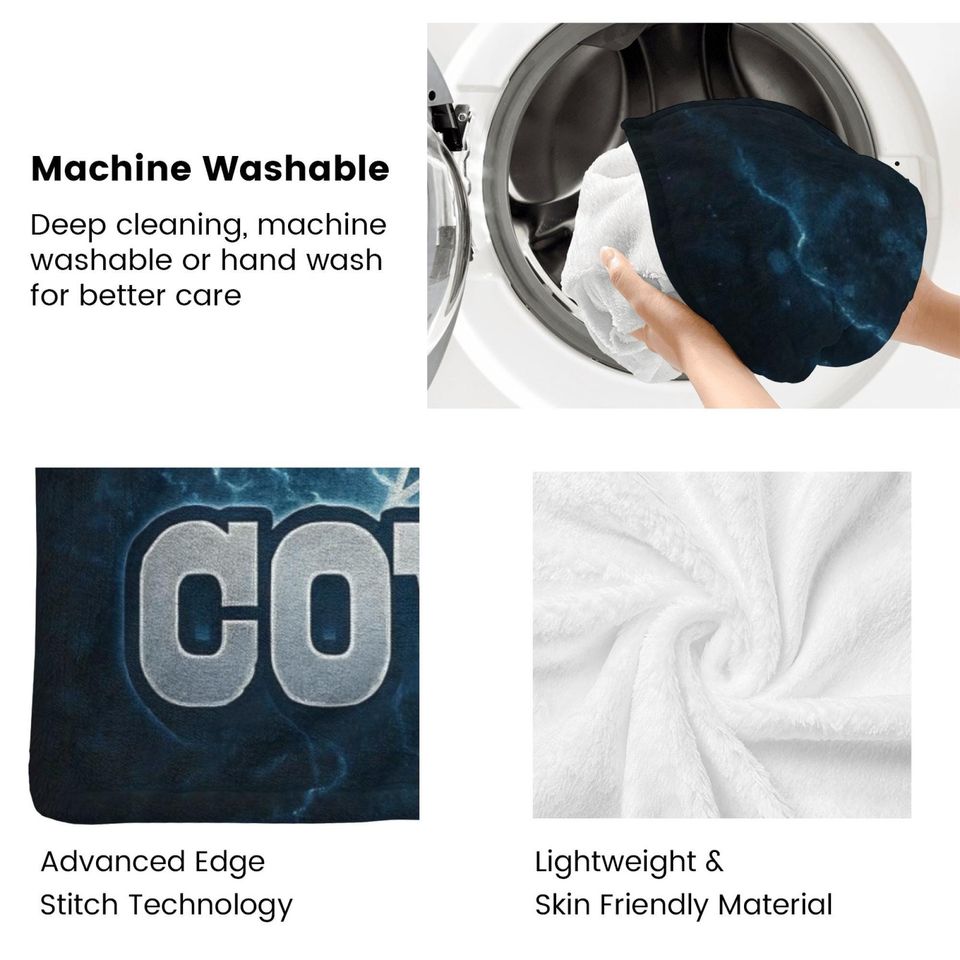 Personalized Dallas Cowboys Flannel Blanket, Football Gift