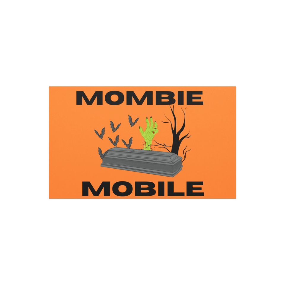 Mombie Mobile Car Magnet - Funny Halloween Mom Car Decal