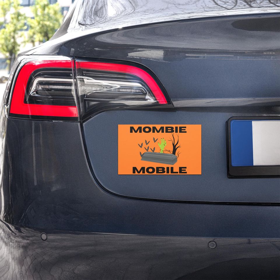 Mombie Mobile Car Magnet - Funny Halloween Mom Car Decal